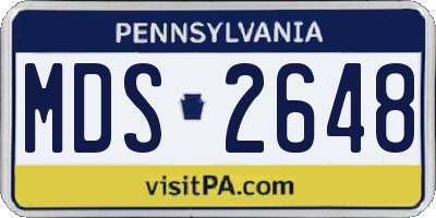 PA license plate MDS2648