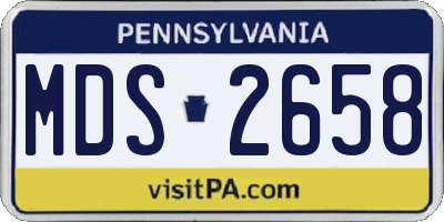 PA license plate MDS2658