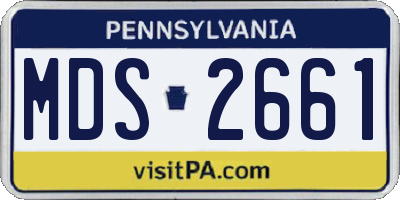 PA license plate MDS2661