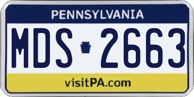 PA license plate MDS2663