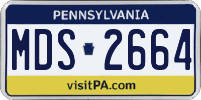 PA license plate MDS2664