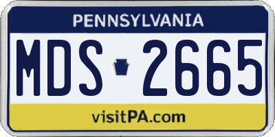 PA license plate MDS2665