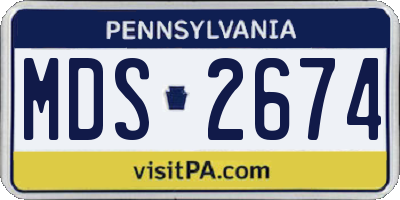 PA license plate MDS2674