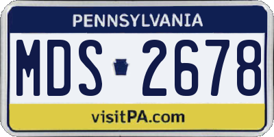 PA license plate MDS2678
