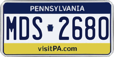 PA license plate MDS2680