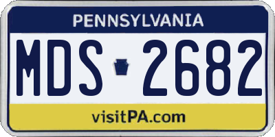 PA license plate MDS2682