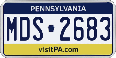 PA license plate MDS2683