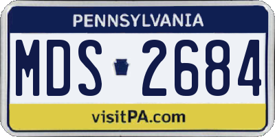 PA license plate MDS2684