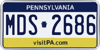 PA license plate MDS2686