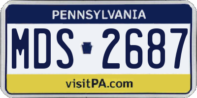 PA license plate MDS2687