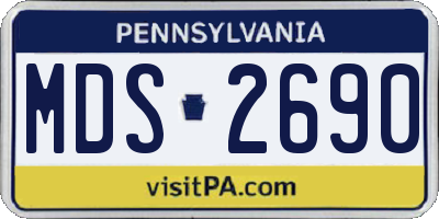 PA license plate MDS2690