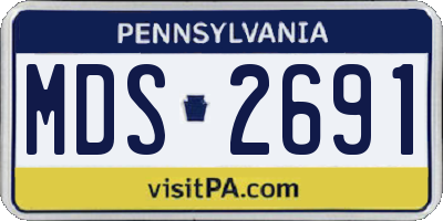 PA license plate MDS2691
