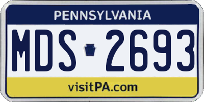 PA license plate MDS2693