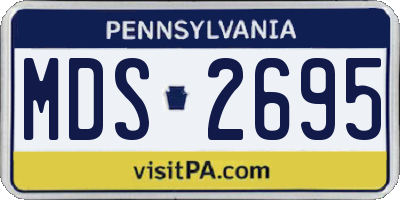 PA license plate MDS2695
