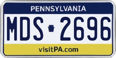 PA license plate MDS2696