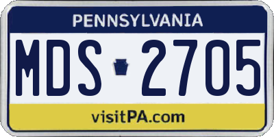 PA license plate MDS2705