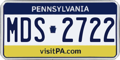 PA license plate MDS2722