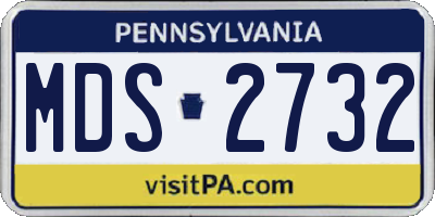 PA license plate MDS2732