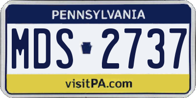 PA license plate MDS2737