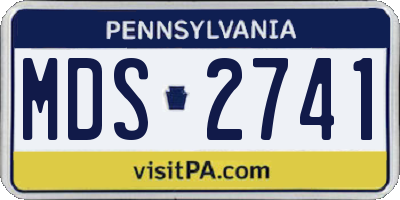 PA license plate MDS2741