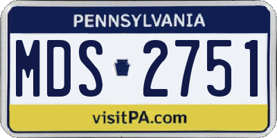PA license plate MDS2751