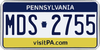 PA license plate MDS2755