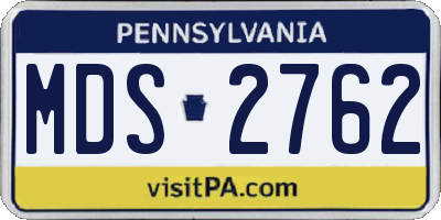 PA license plate MDS2762