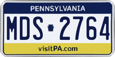 PA license plate MDS2764