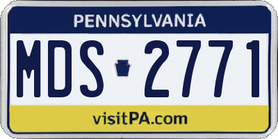 PA license plate MDS2771