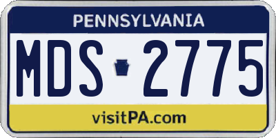 PA license plate MDS2775