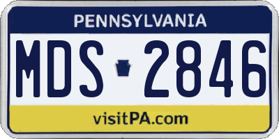 PA license plate MDS2846