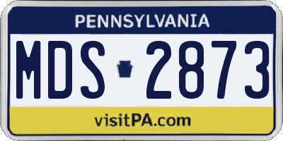 PA license plate MDS2873
