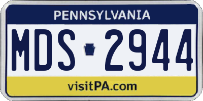PA license plate MDS2944