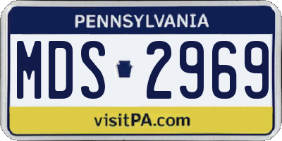 PA license plate MDS2969