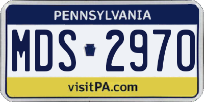PA license plate MDS2970