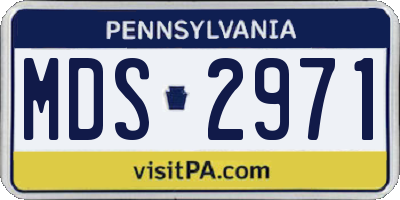PA license plate MDS2971