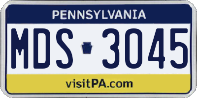 PA license plate MDS3045
