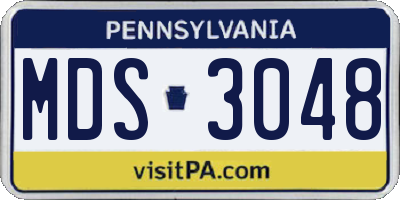 PA license plate MDS3048