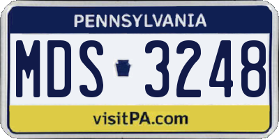 PA license plate MDS3248