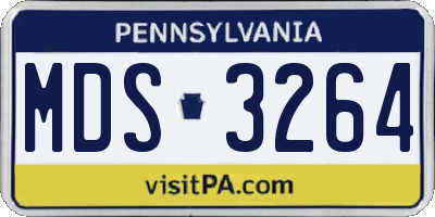 PA license plate MDS3264