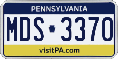 PA license plate MDS3370