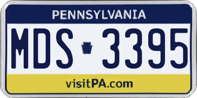 PA license plate MDS3395