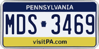 PA license plate MDS3469