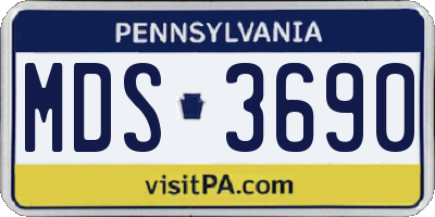 PA license plate MDS3690