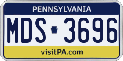 PA license plate MDS3696