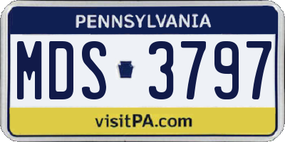 PA license plate MDS3797