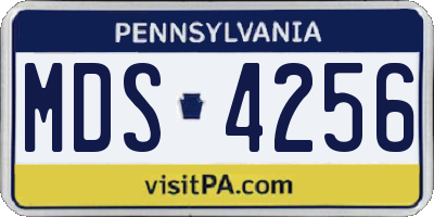 PA license plate MDS4256