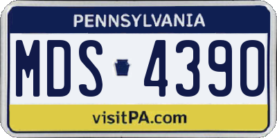 PA license plate MDS4390