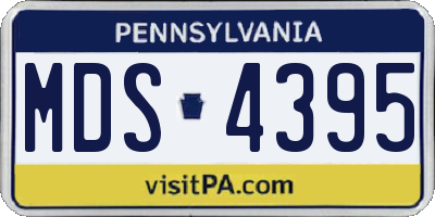 PA license plate MDS4395