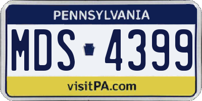 PA license plate MDS4399